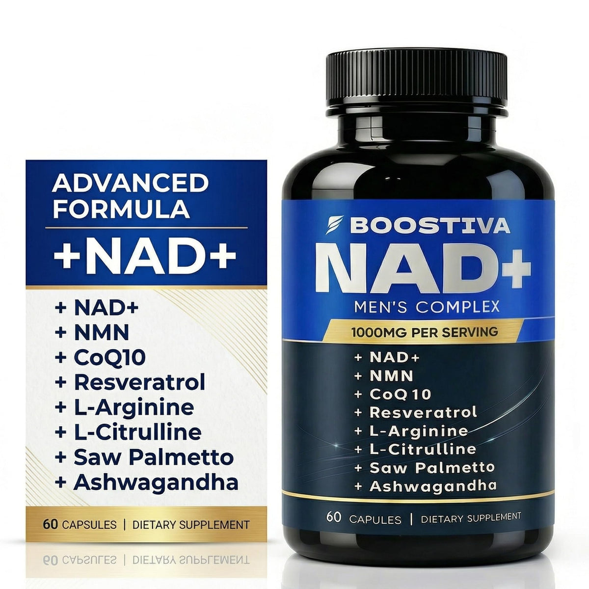 KXVUDE Boostiva NAD+ supplement for Men bottle