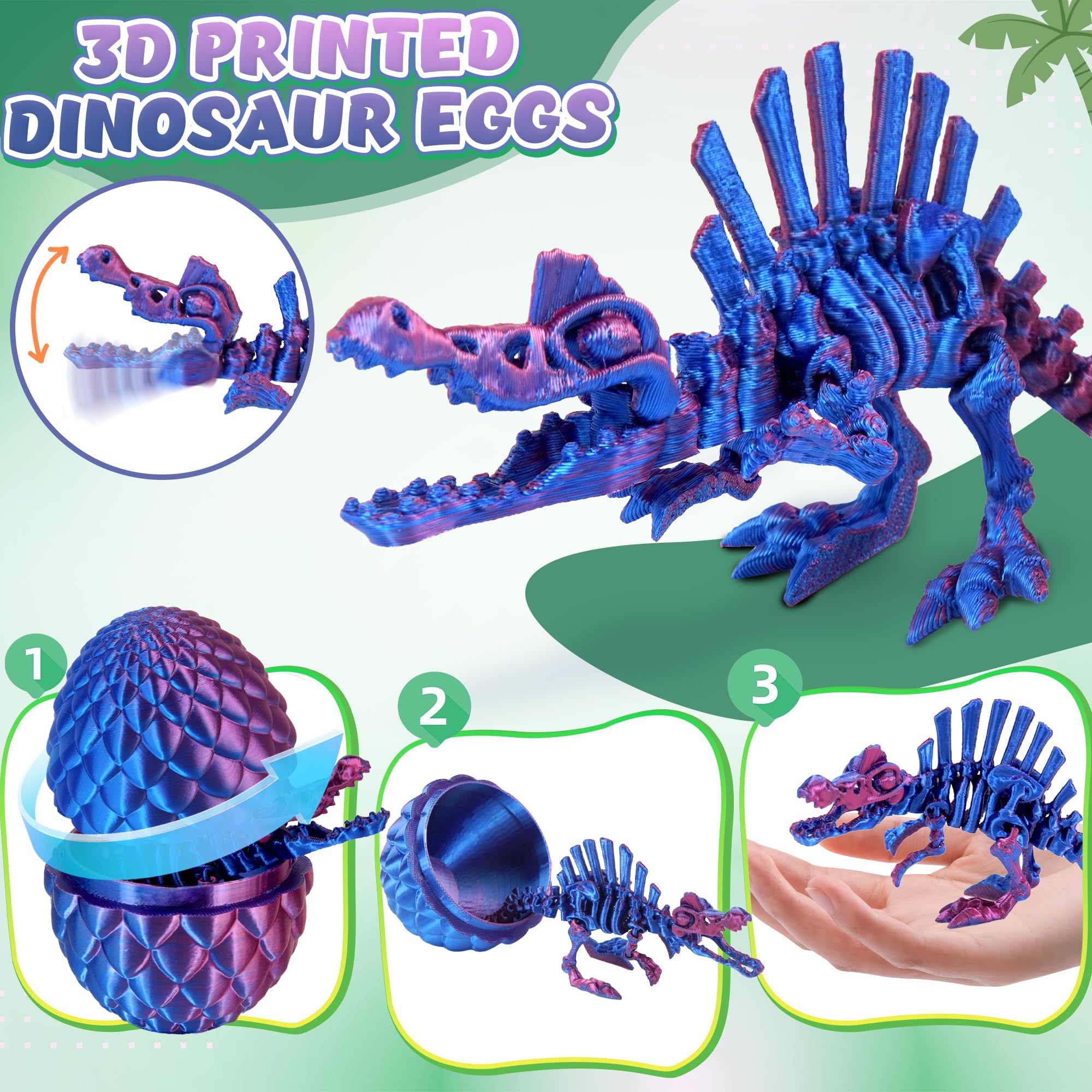 Kyerivs dinosaur eggs for Easter baskets and desk decor
