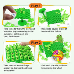 Two-player balance game setup with dice and adventure wheel
