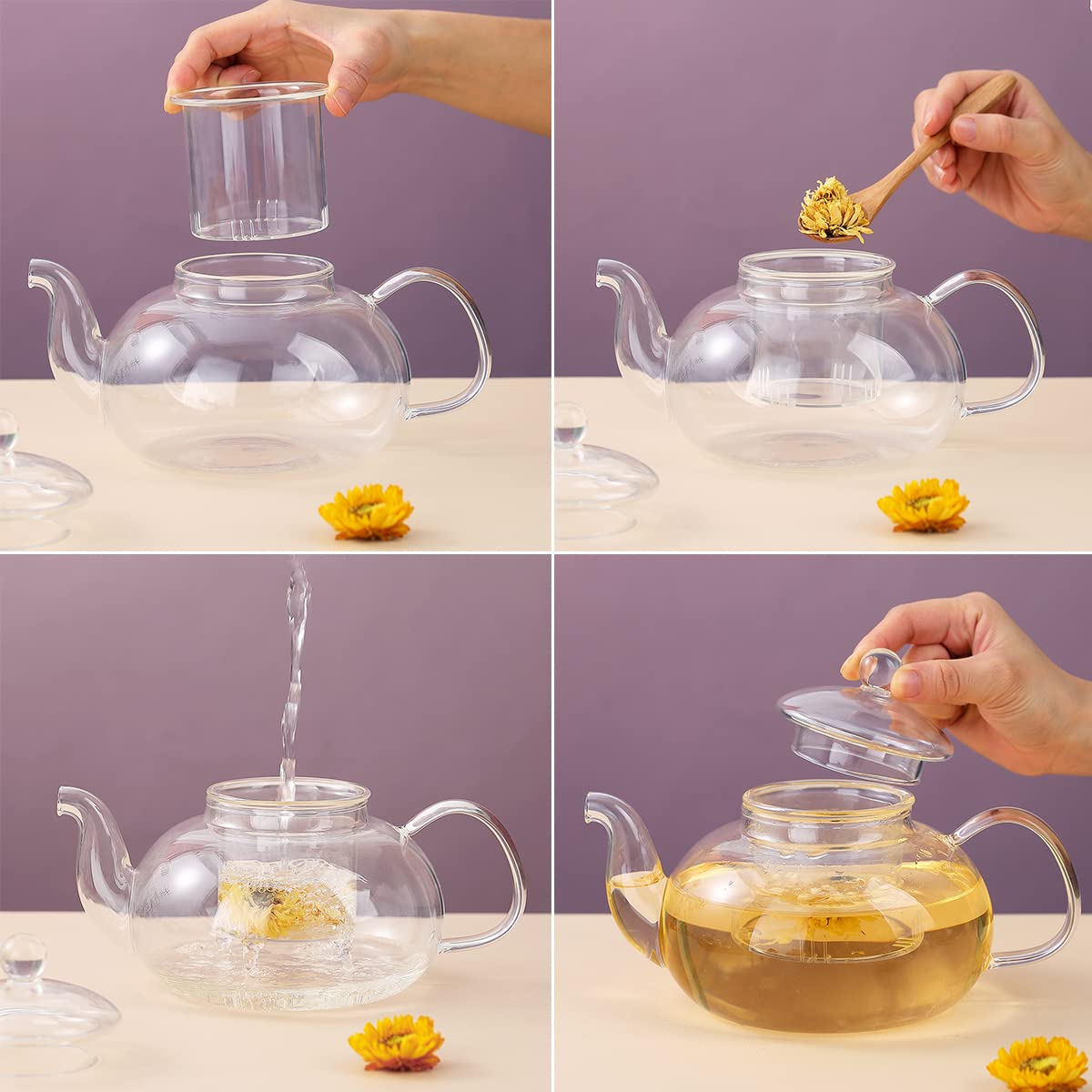 Kyraton teapot 1000 ml capacity