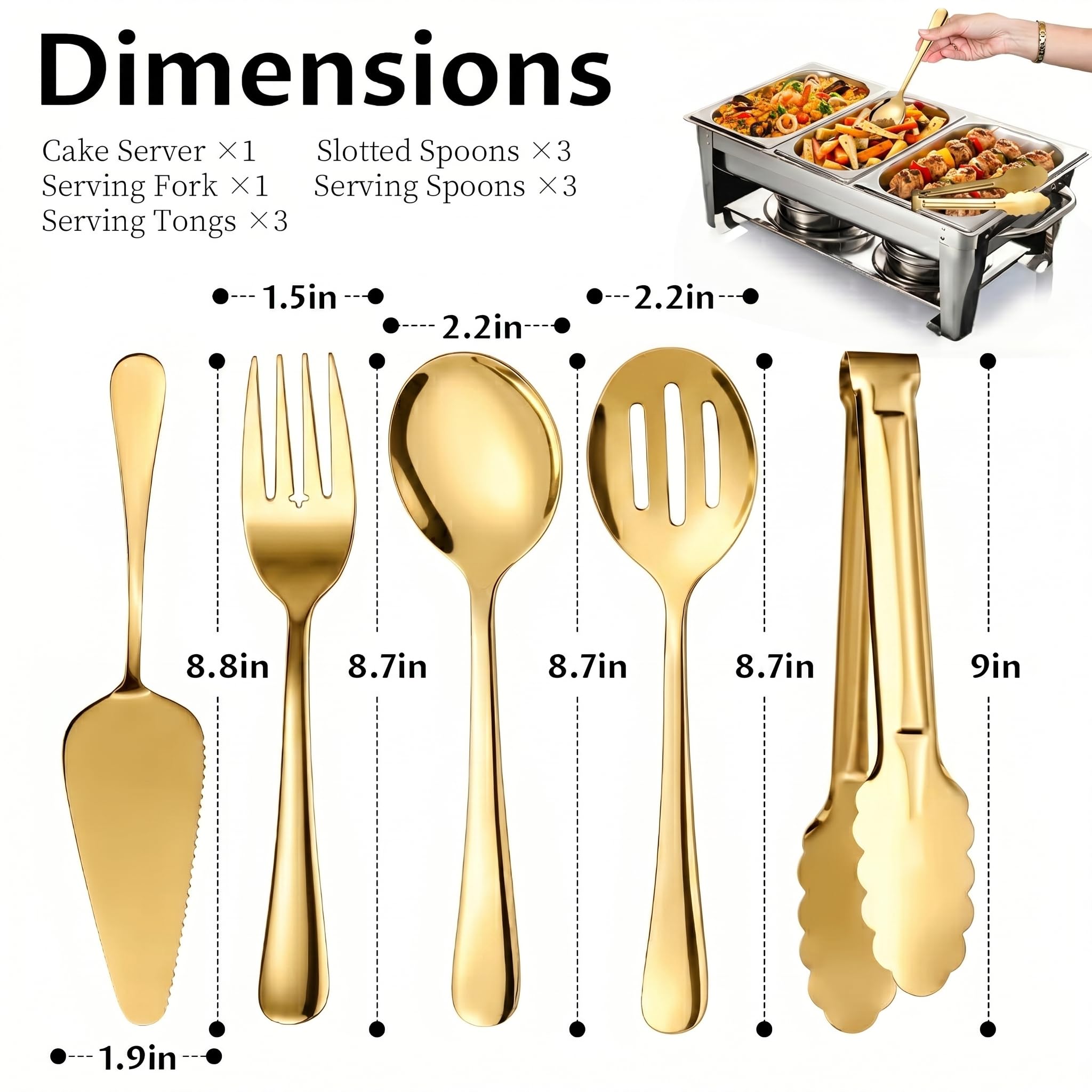 8.7 inch serving spoons image