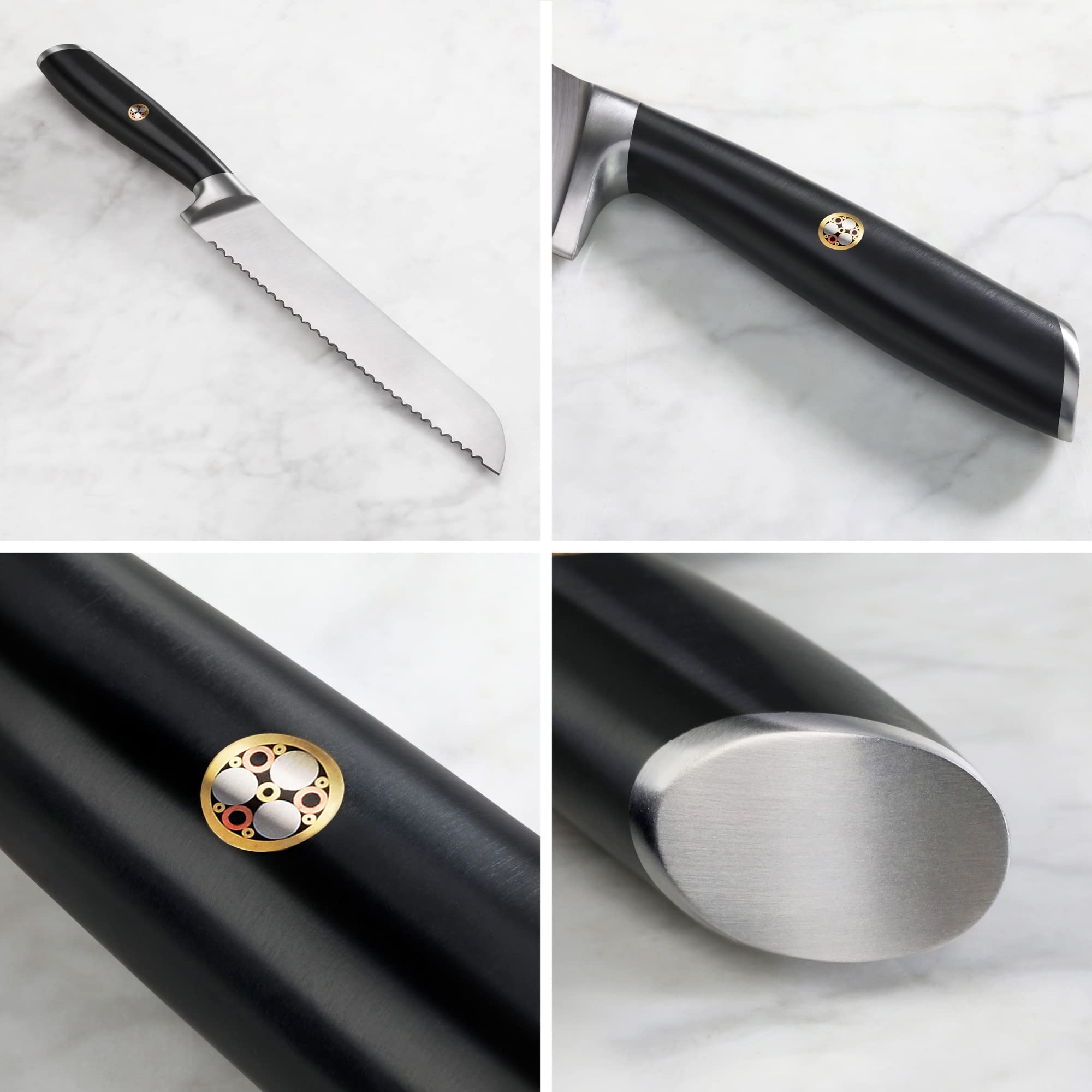 German steel forged blade of Cangshan L Series bread knife
