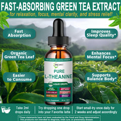 Organic L Theanine liquid drops from green tea