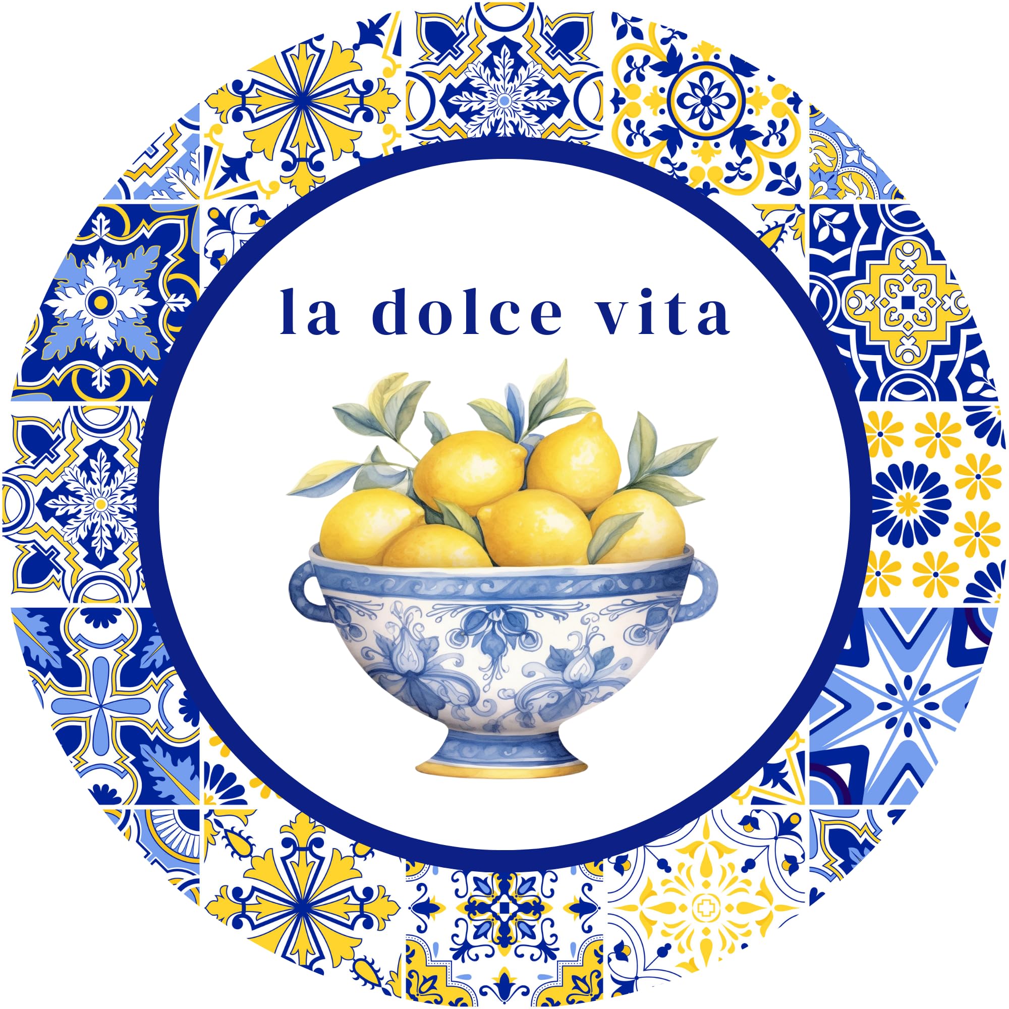 La Dolce Vita Amalfi Coast sign 10 inch round
