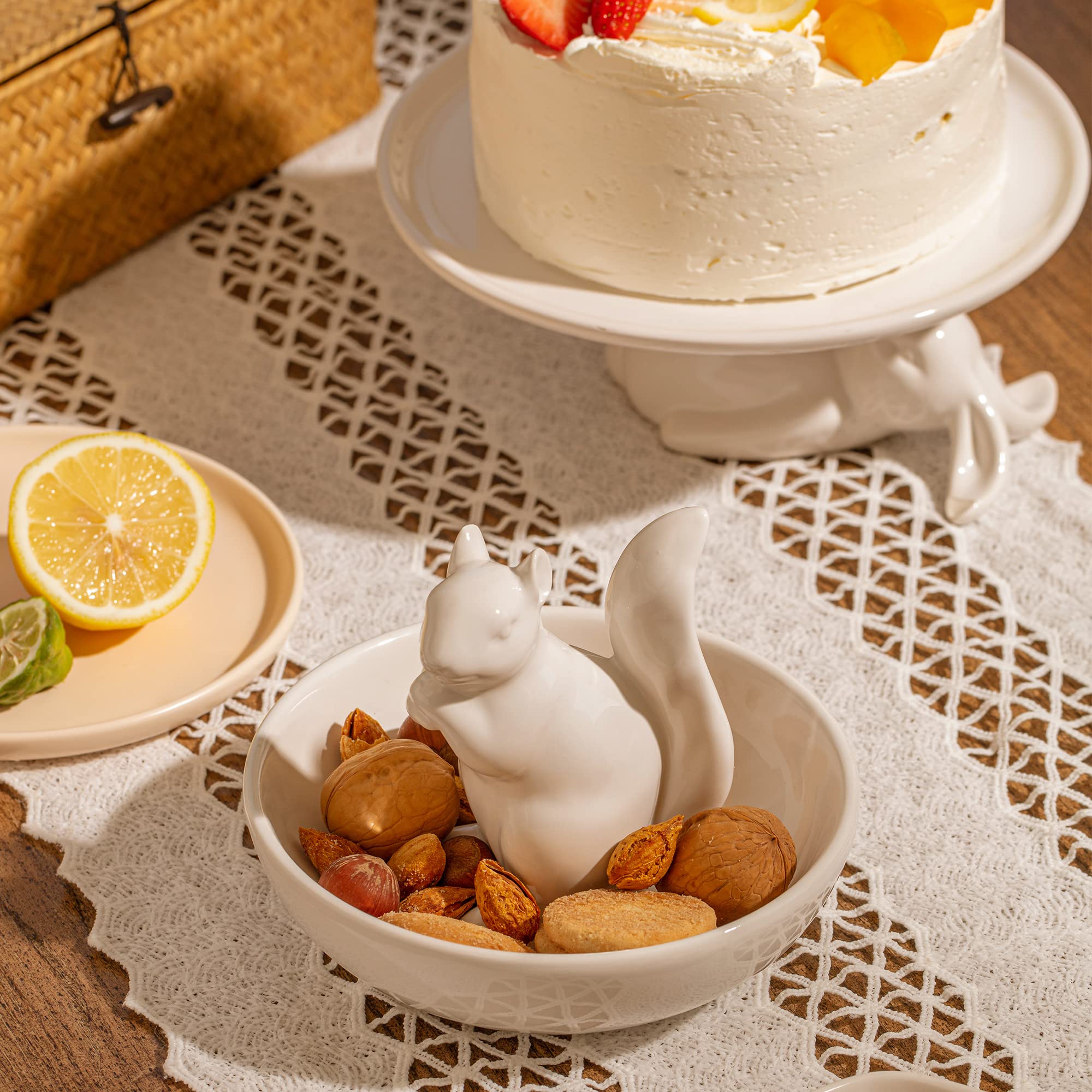 handcrafted ceramic nut bowl with high glaze finish