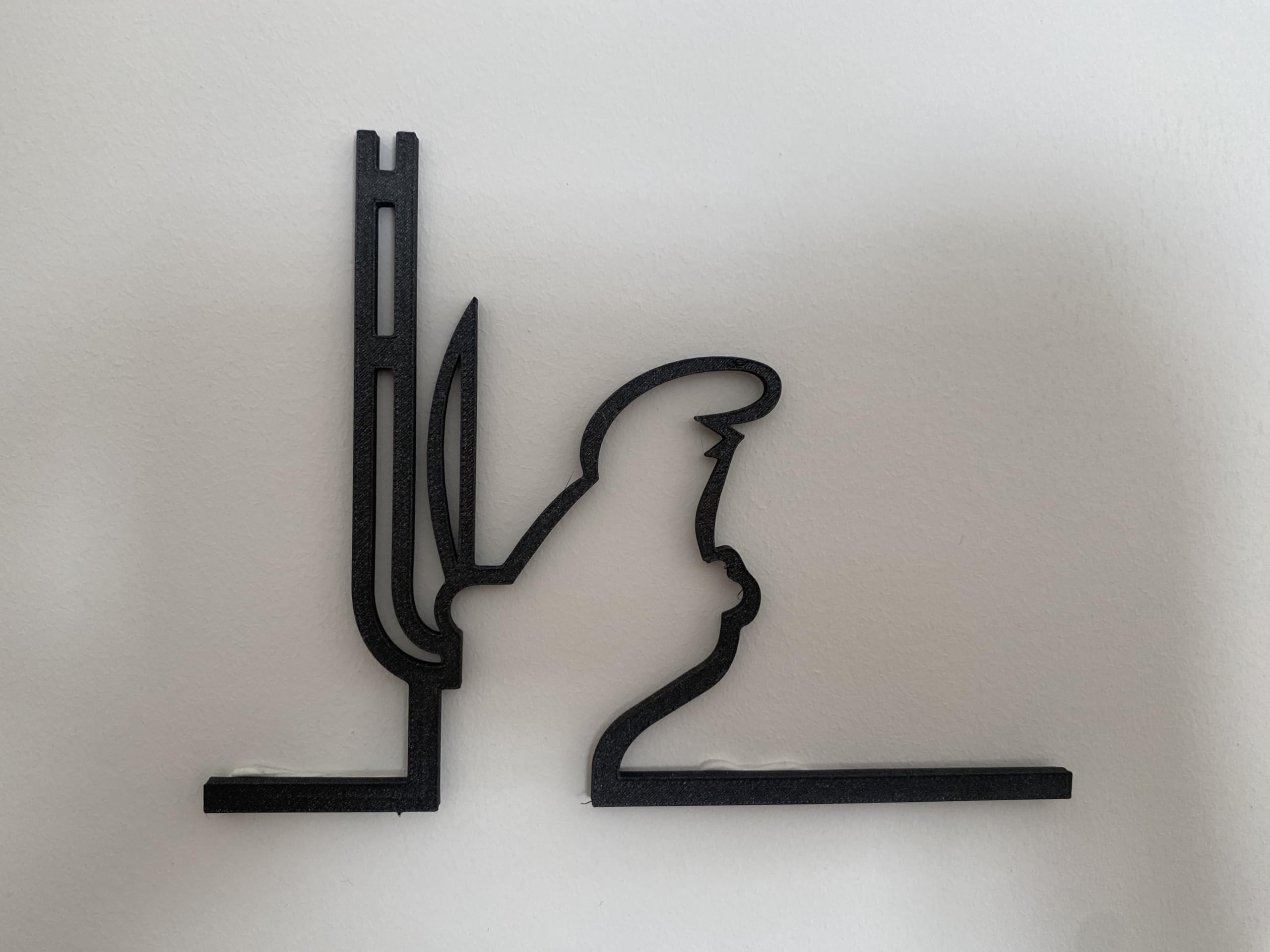 PLA 3D printed La Linea Figure wall art