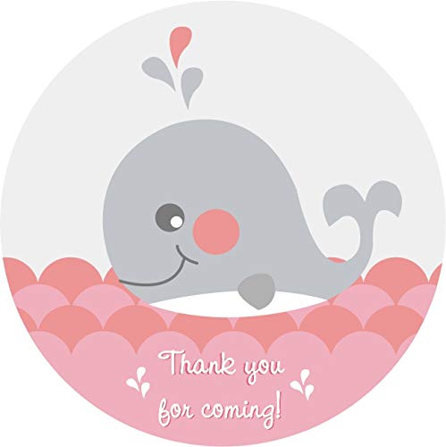 Whale themed thank you notes sticker image