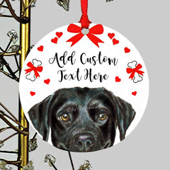 Labrador Retriever Christmas Ornament 4 inch round design option 1