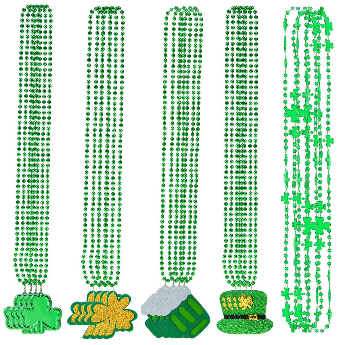 Labrostar St Patricks Day Beaded Necklace set front view