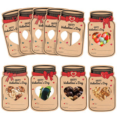 Labrostar 60pack valentines cards with mason jar design