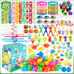 LACCHOUFEE 100Pcs Prefilled Easter Eggs with Toys package