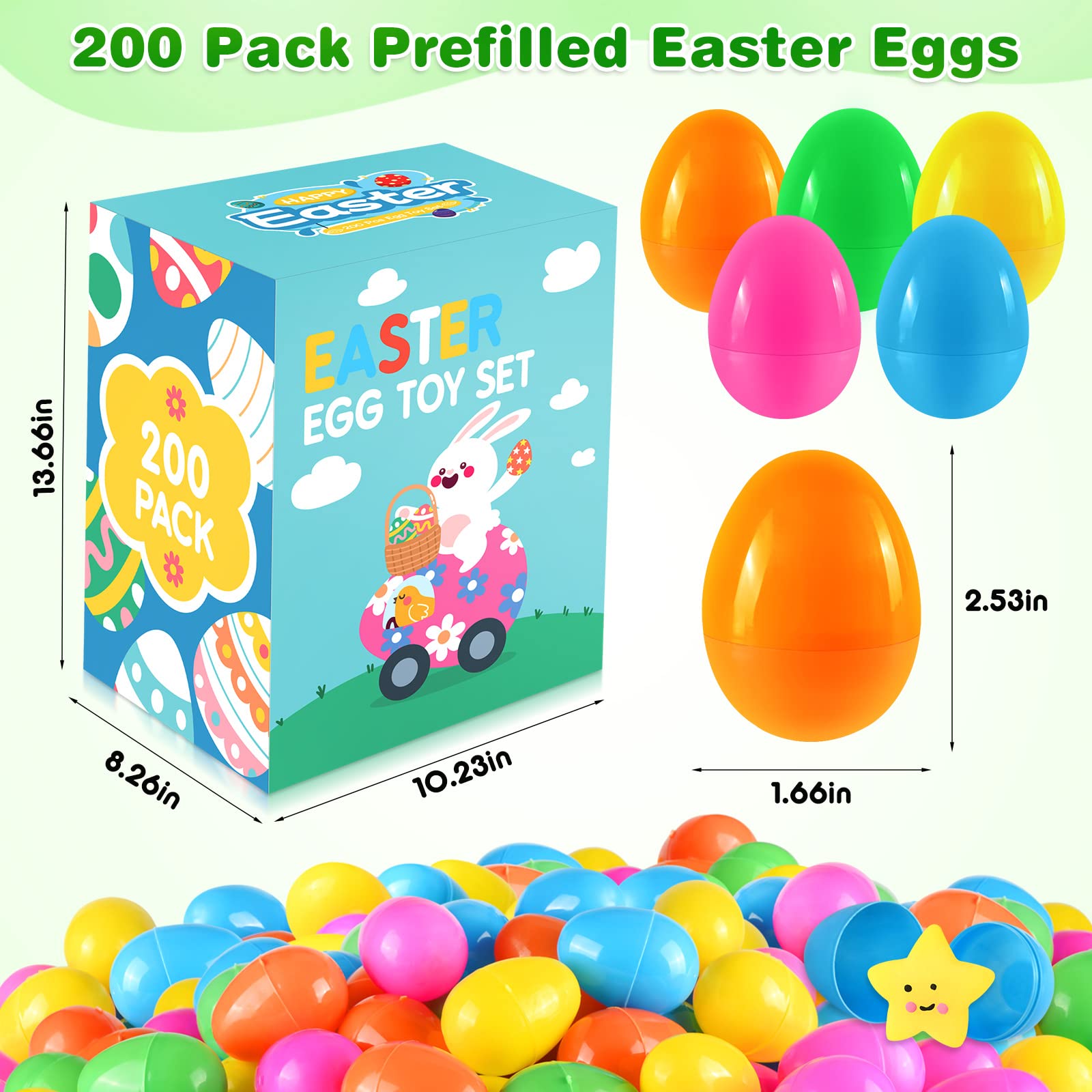 Prefilled Easter eggs with toys for kids party favors