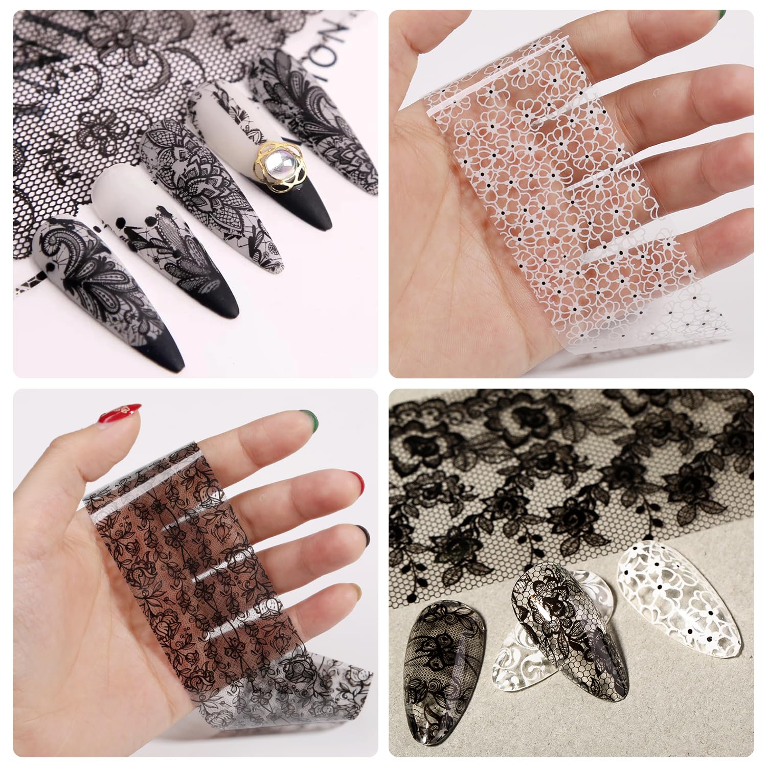 Nail transfer lace sheets for DIY art