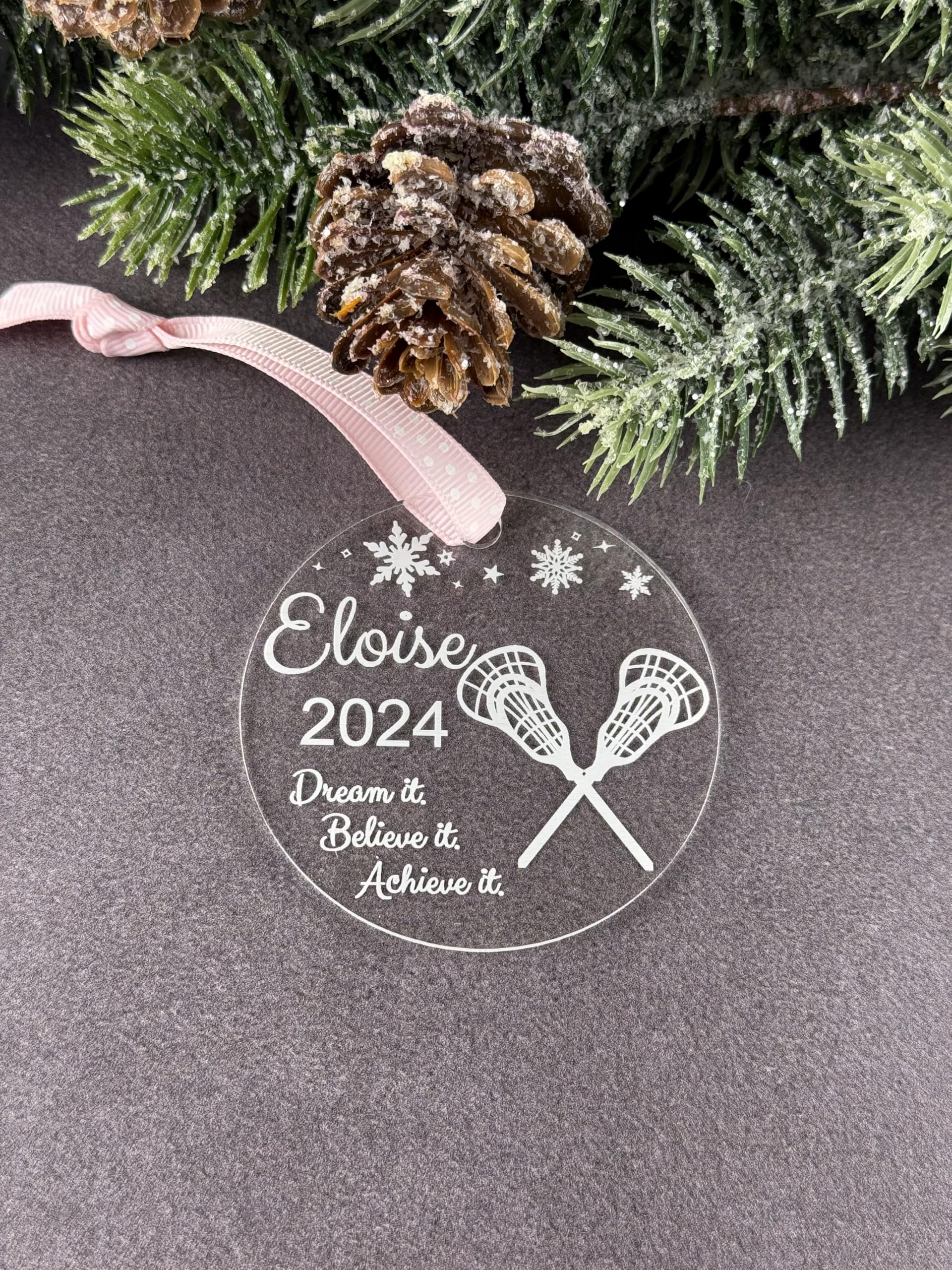 Girls Lacrosse Gifts ornament design