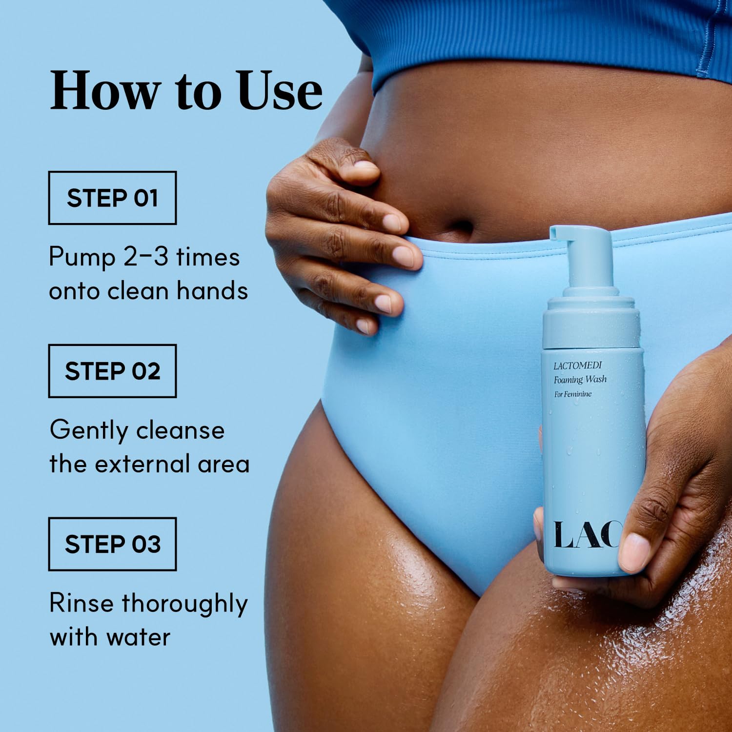 LACTOMEDI feminine foaming wash packaging