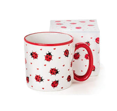 Ladybug Collection Adorable Ladybug Coffee Mug 13Fl oz ceramic mug in decorated gift box