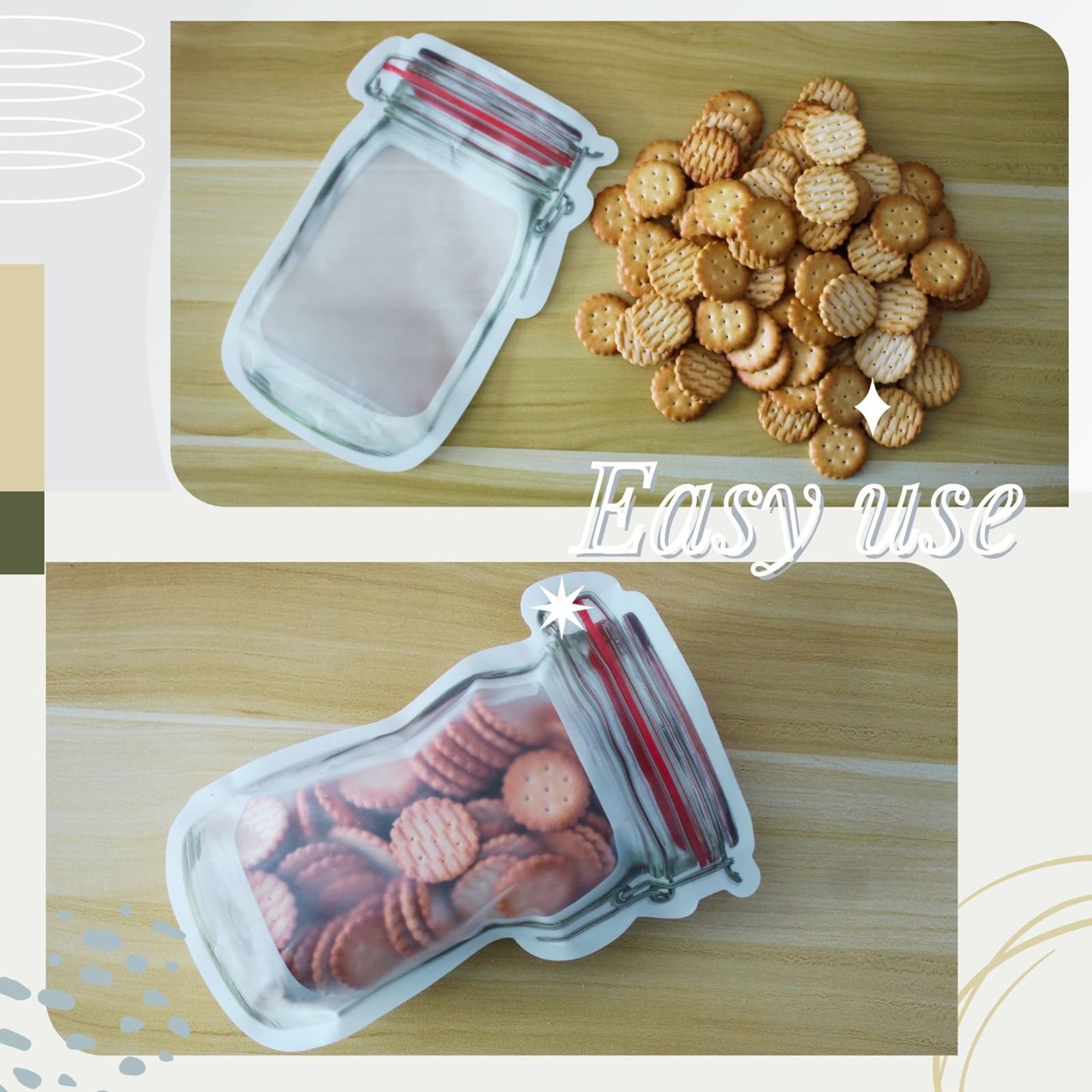 kitchen storage bags laffeya for candies nuts