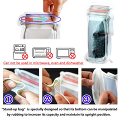 narrow mouth design bags prevent spills laffeya