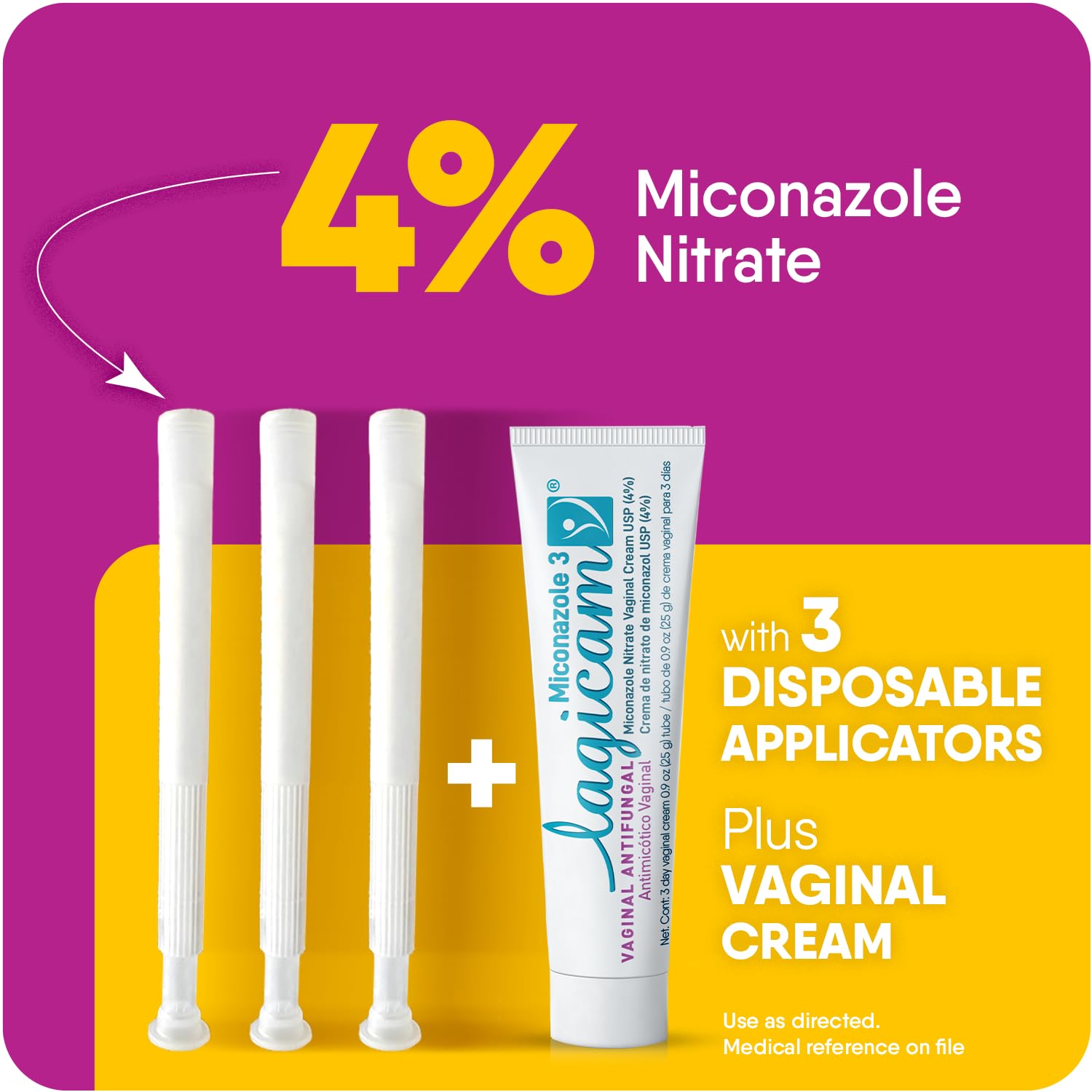 Lagicam 3-day kit for vaginal yeast infection applicators