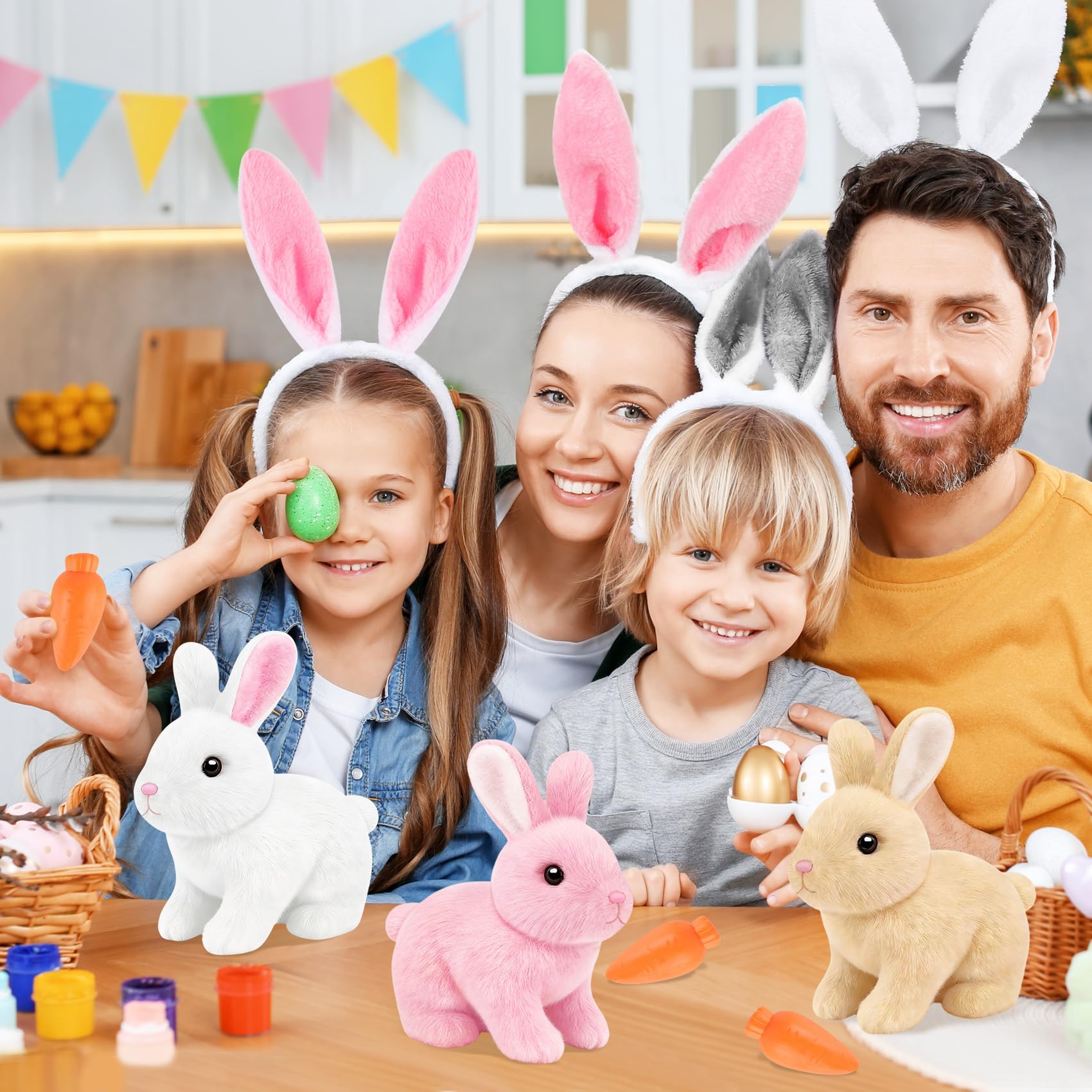 Gift box presentation of Laityum bunny toy set