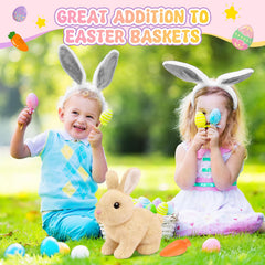 Bunny with long ears swaying during play
