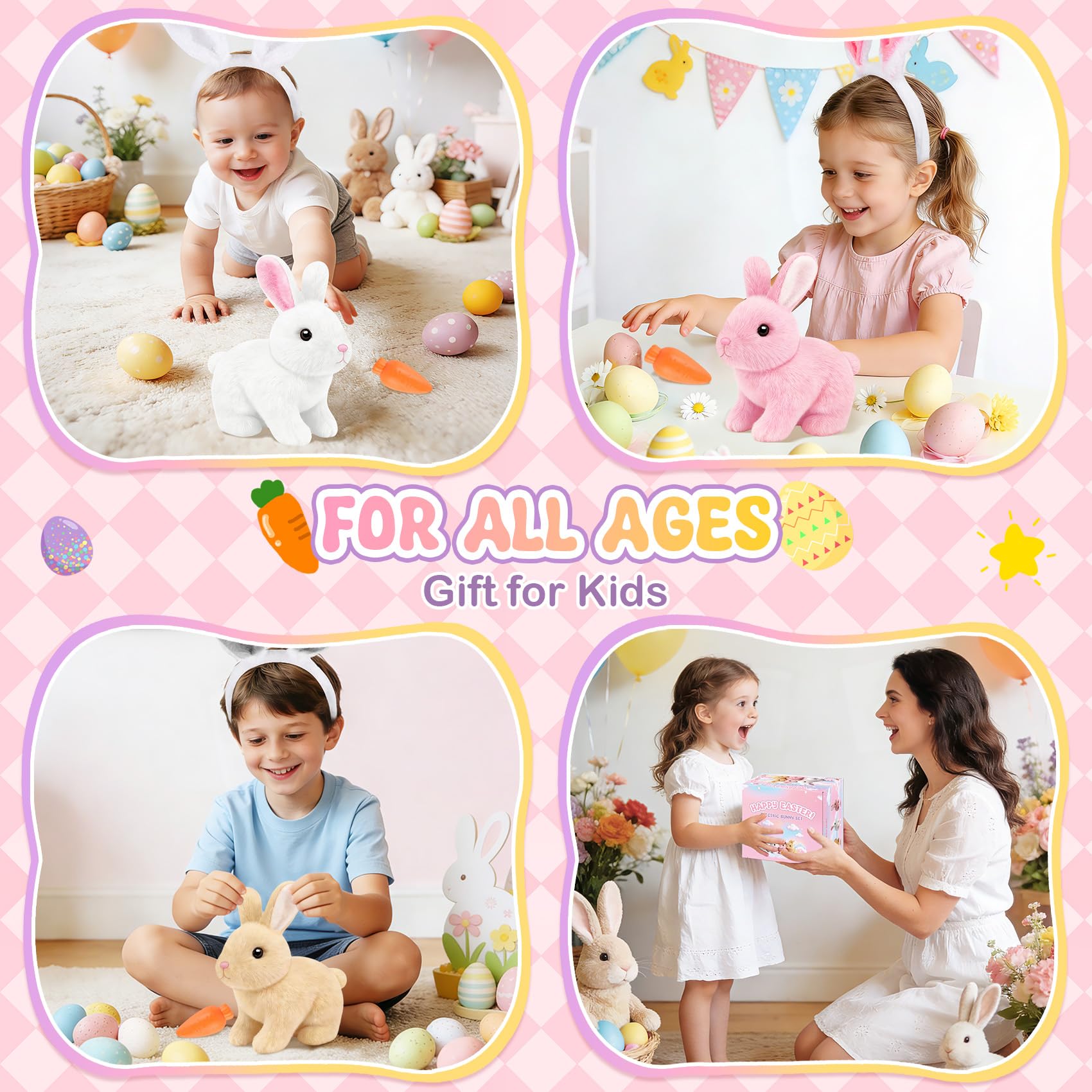 Laityum lifelike robot rabbit with accessories