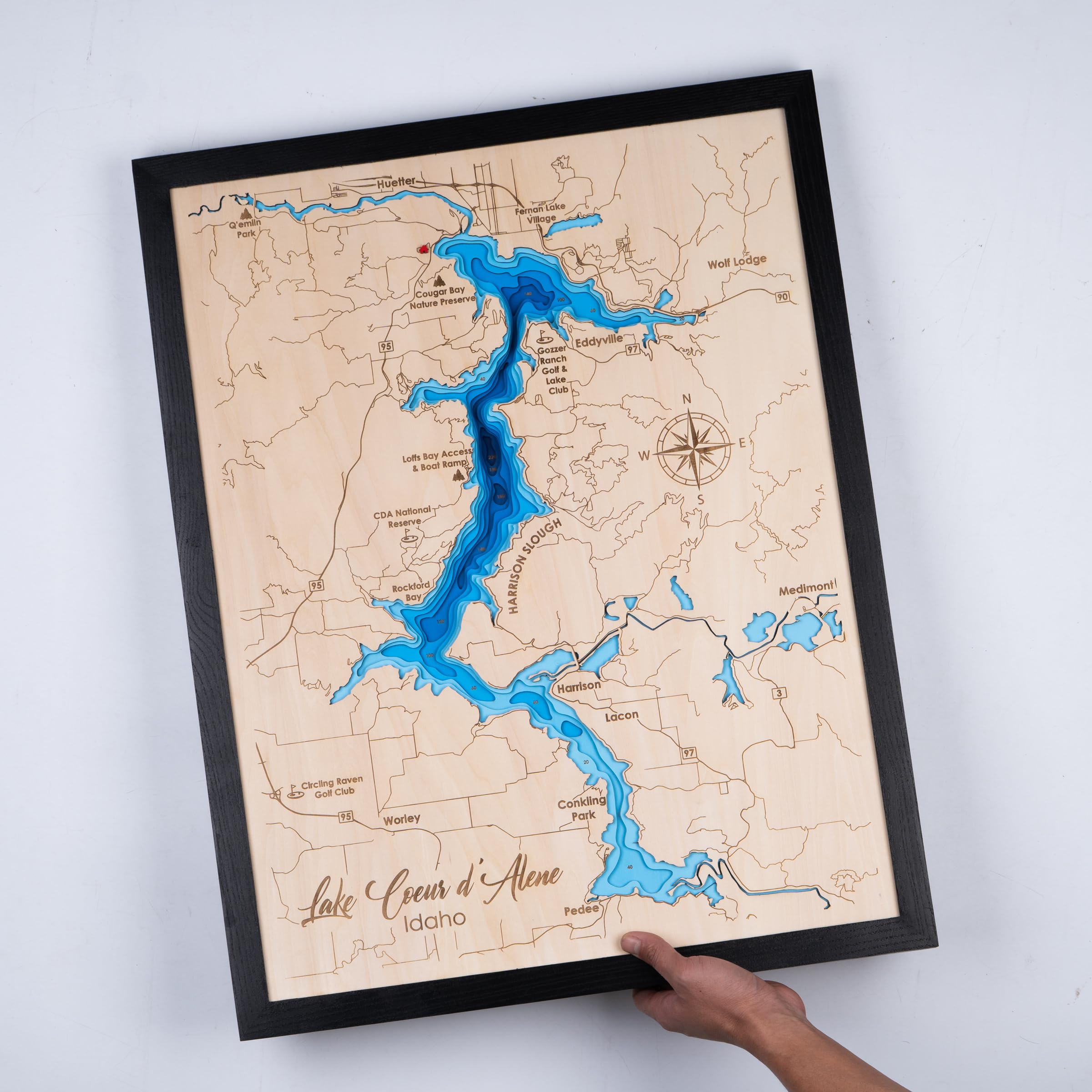 7-layer lake depth map detail Coeur D Alene