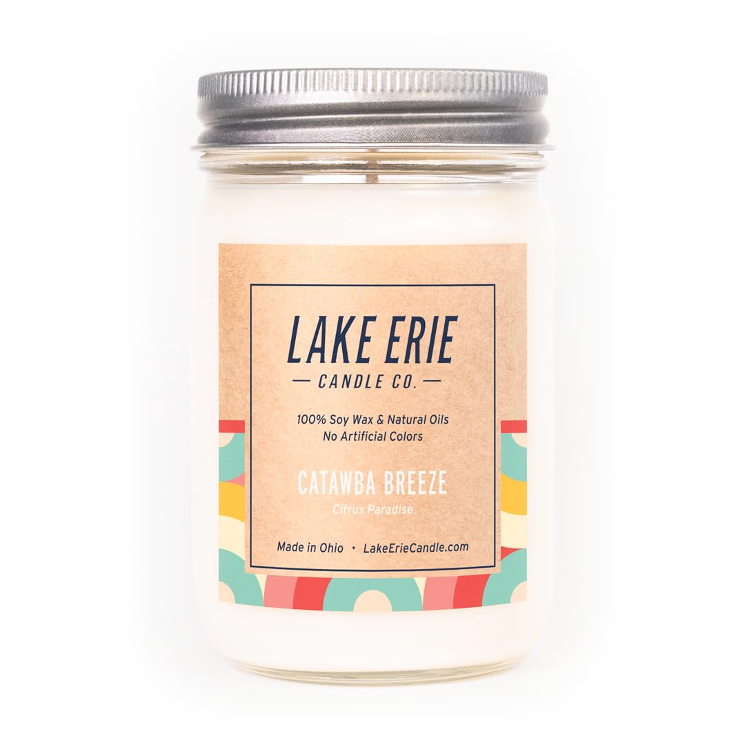 Catawba Breeze 12oz soy wax candle by Lake Erie Candle Co