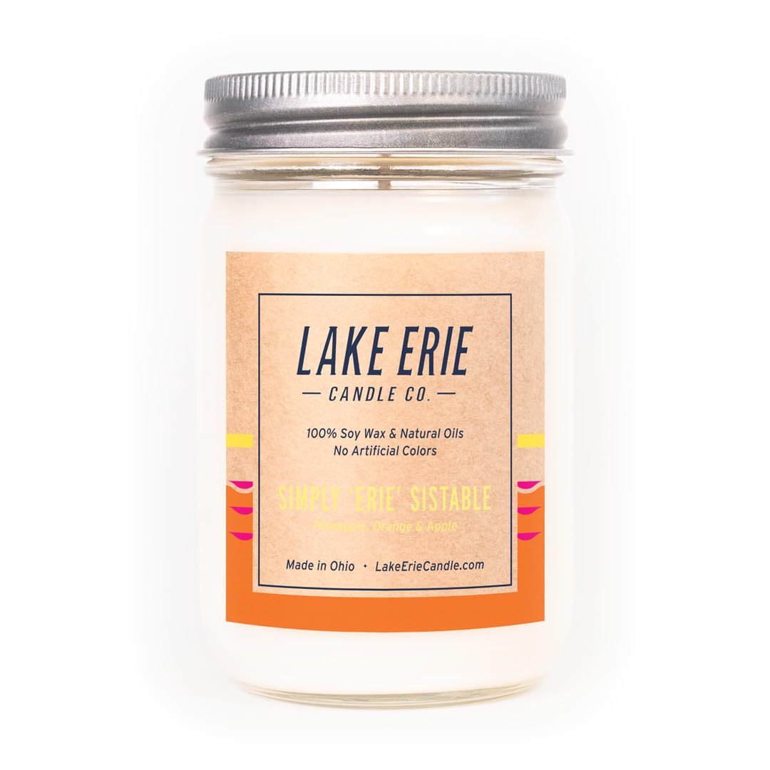 Lake Erie Candle Co Simply Erie Sistible 12oz soy wax candle