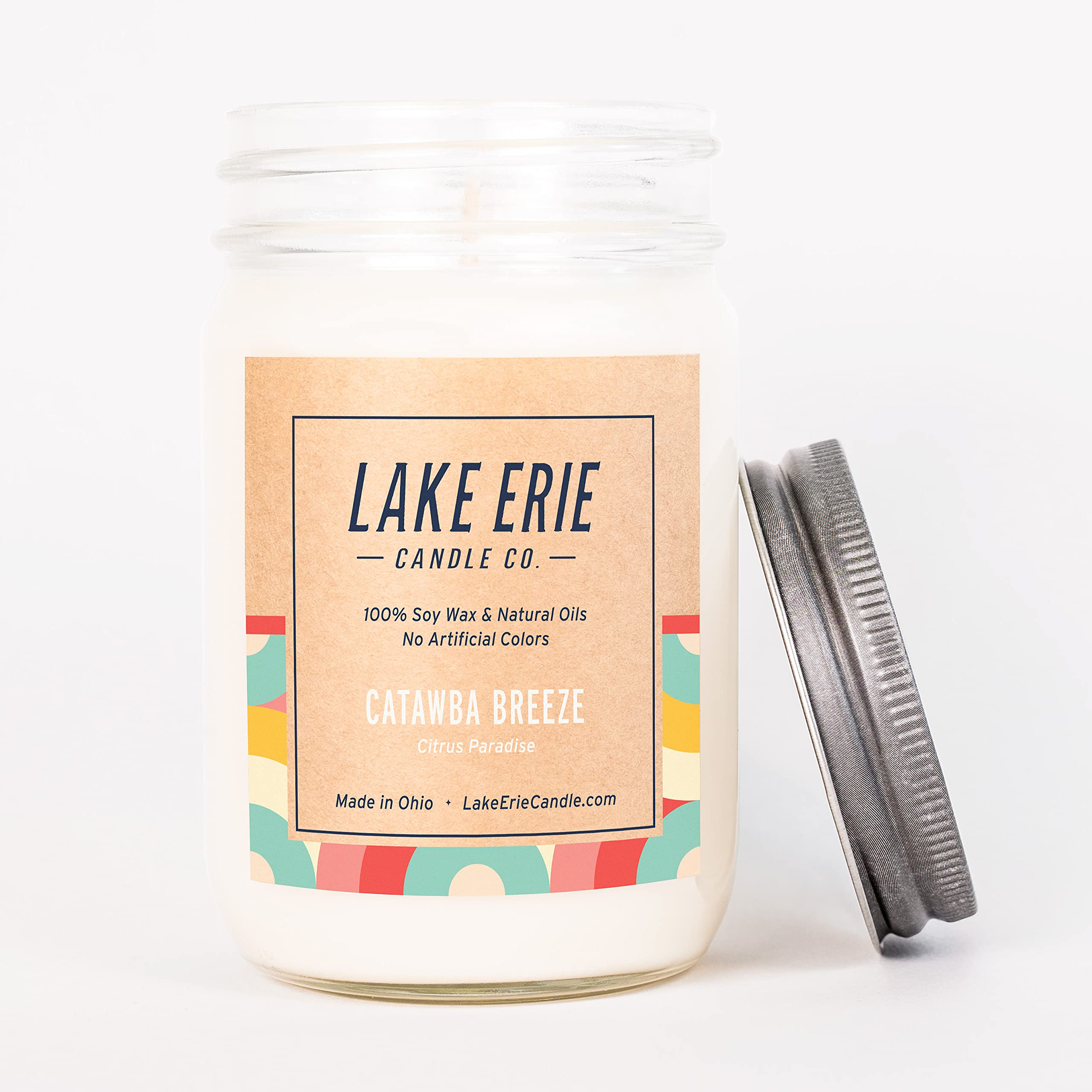 Lake Erie Candle Co Catawba Breeze soy wax candle 12oz