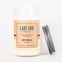 Lake Erie Candle Co vanilla candle 12oz