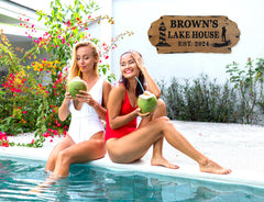 Lake house monogram sign suitable for indoor or outdoor use