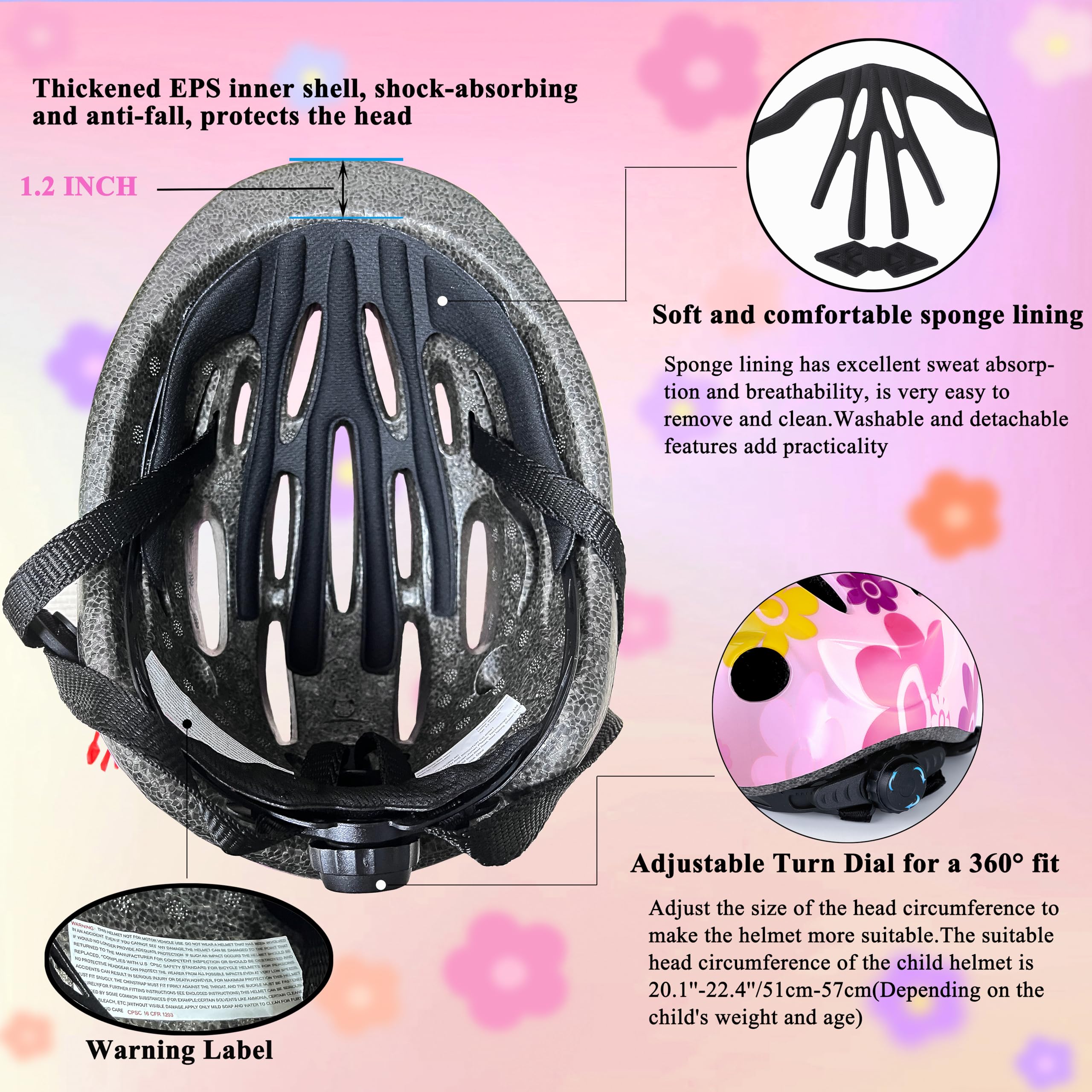 Complies with U.S. safety standard for bicycle helmets age 5 and older