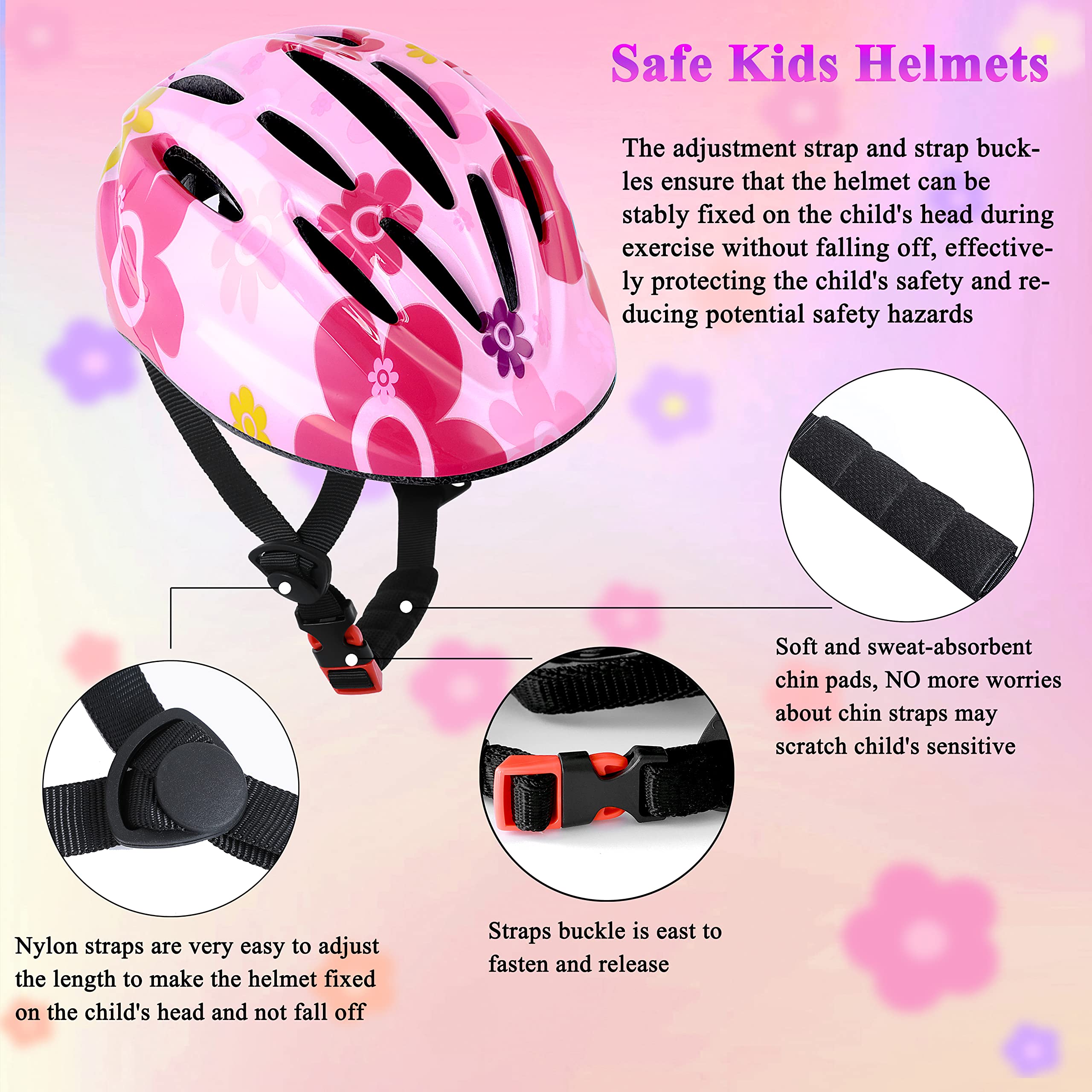 Adjustable strap fits 51-57 cm head size 20.1-22.4 in