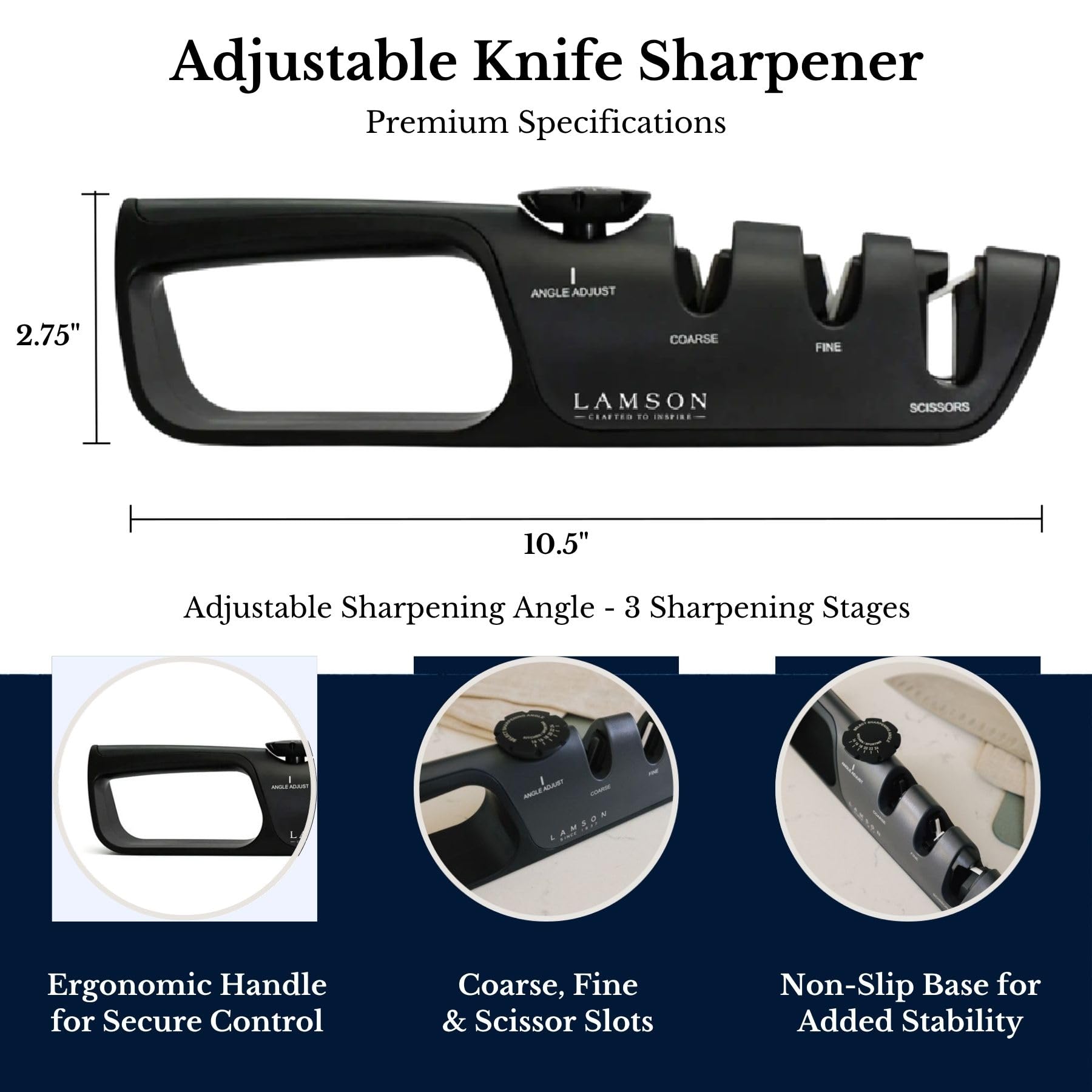 Lamson sharpener tungsten carbide stones for sharpening