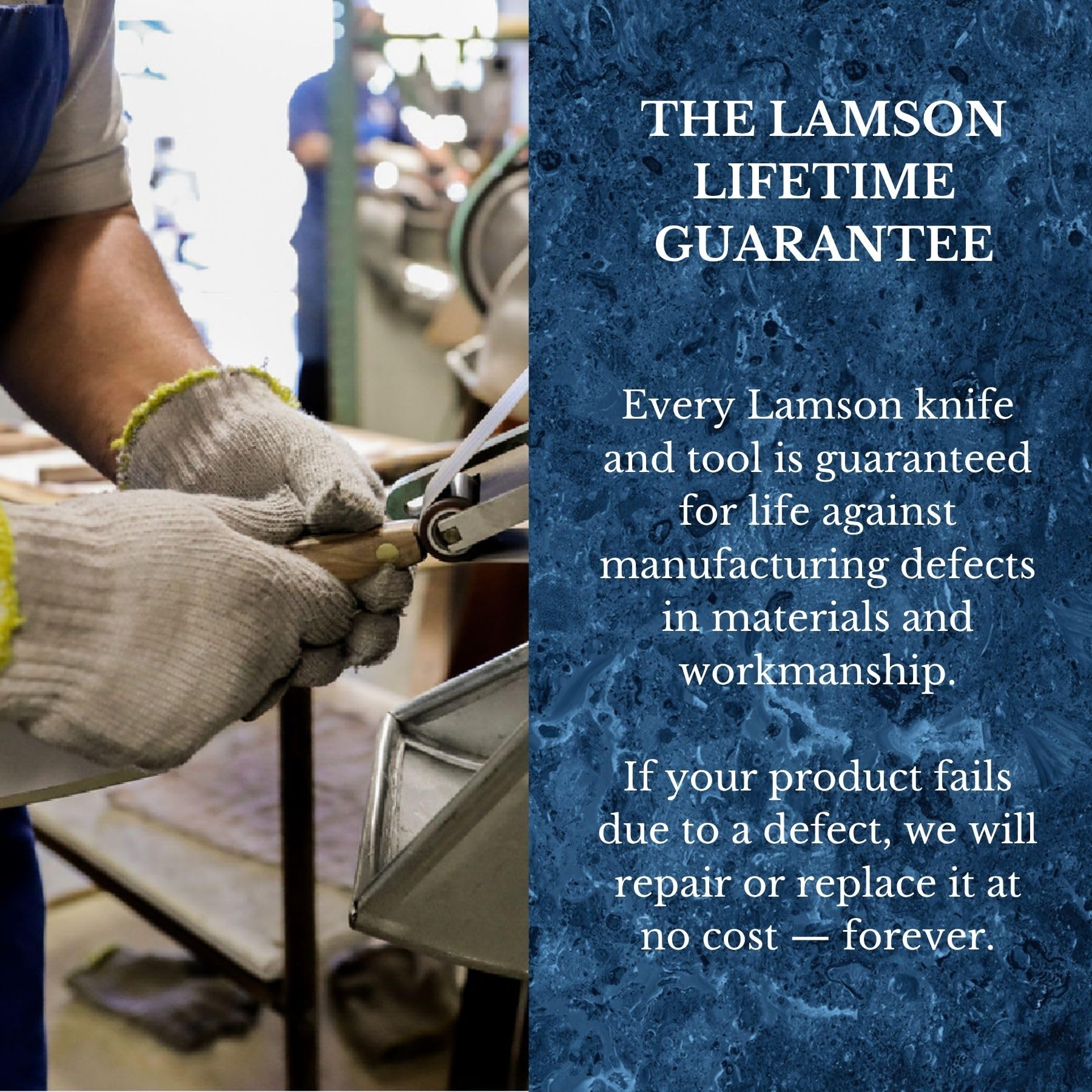 Lamson ergonomic handle for comfort and safety