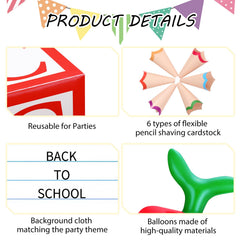 Landhoow six balloon boxes 9.84 inch cube for classroom decor