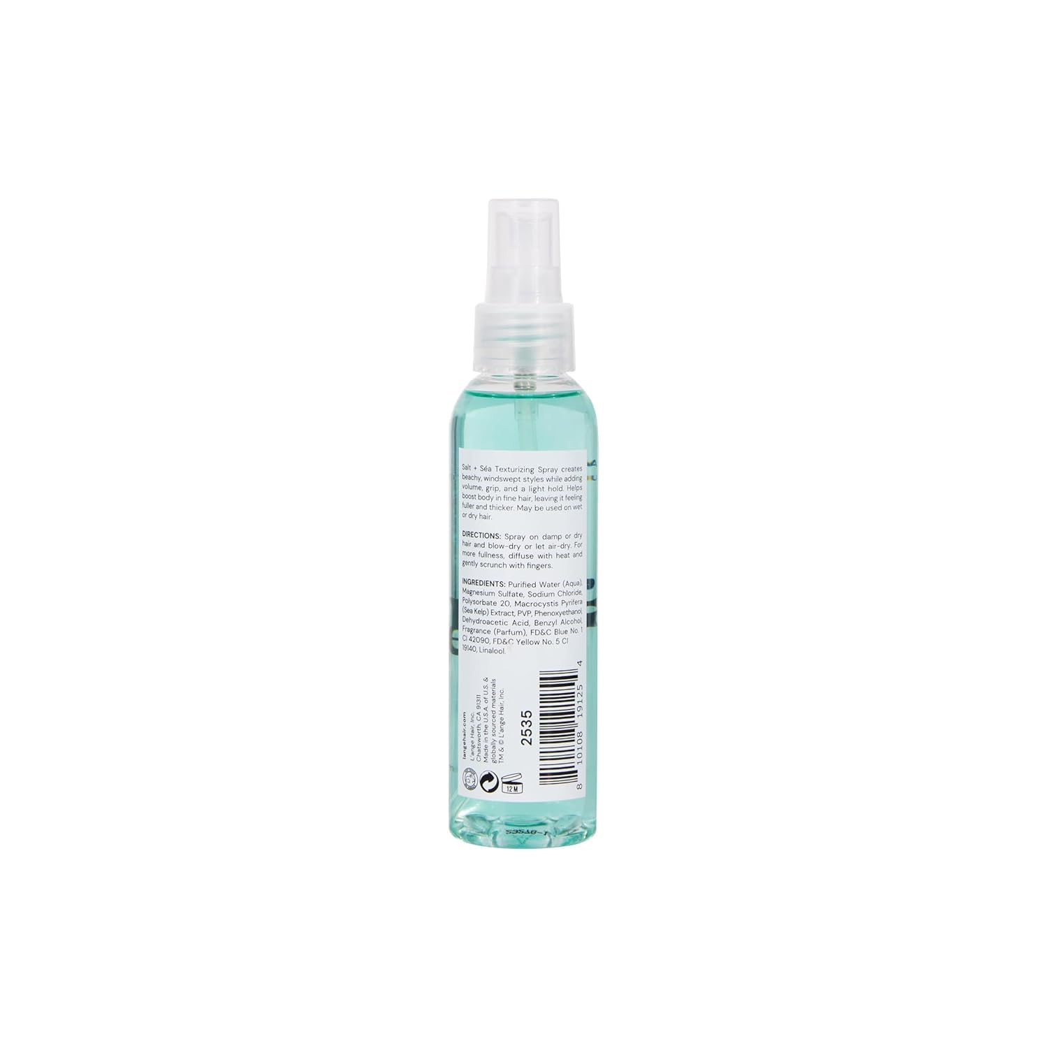 Lange hair sea salt texturizing spray 4 oz bottle