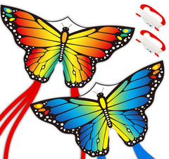 Lanrui butterfly kites two-pack with 200ft strings and storage bag
