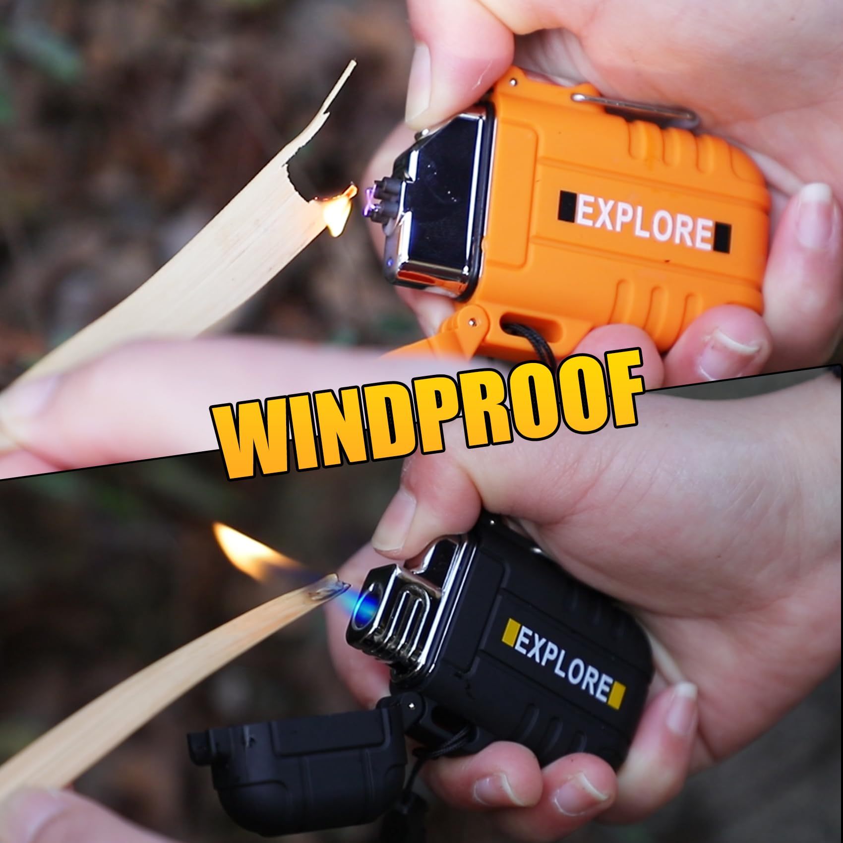 Refillable butane lighter with jet flame up to 2800 degrees