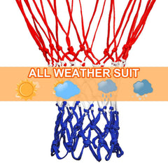 Anti whip anti tangle net design for basketball hoop