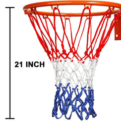 Weather resistant nylon polyester basketball net for outdoors