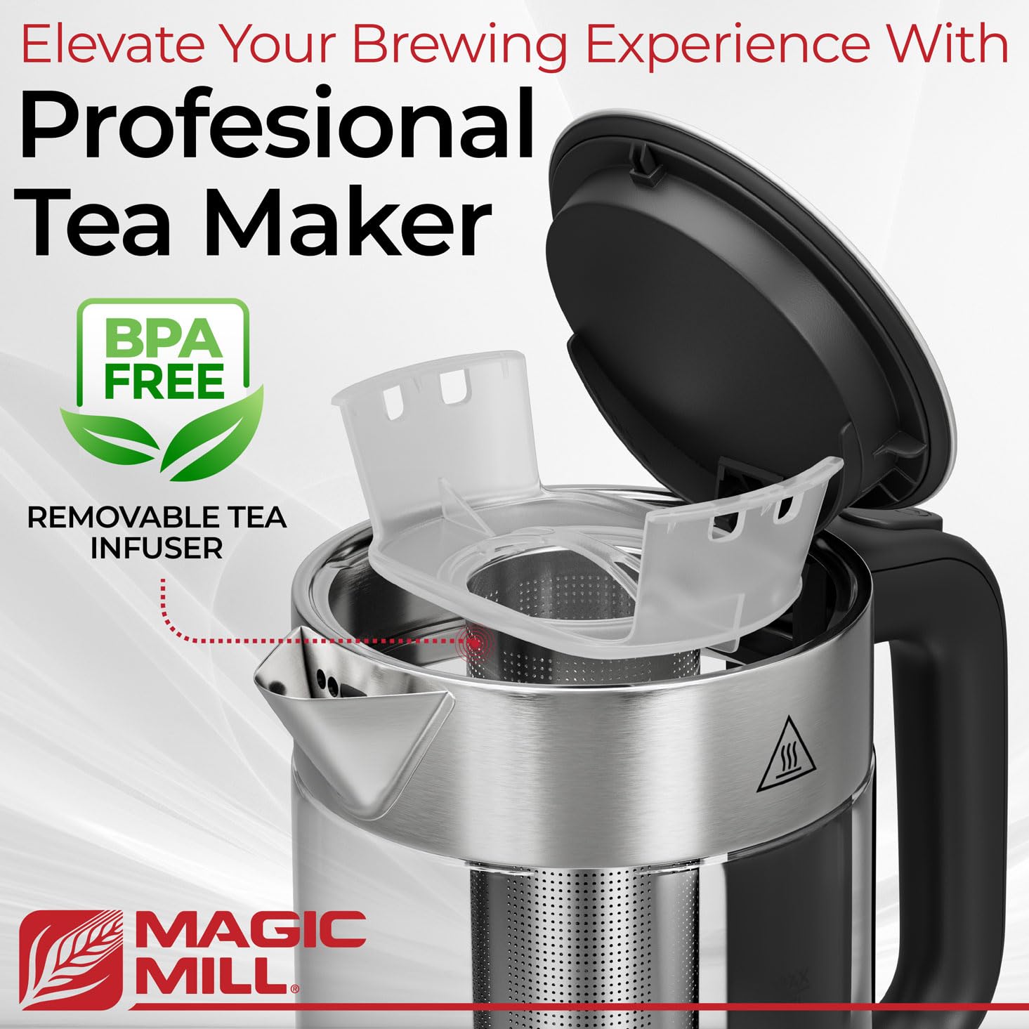 Automatic safety shut off feature in electric kettle