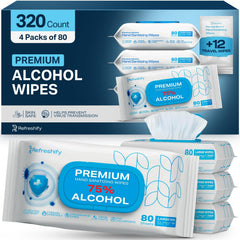 Large Alcohol Wipes product image showing 320 count packaging