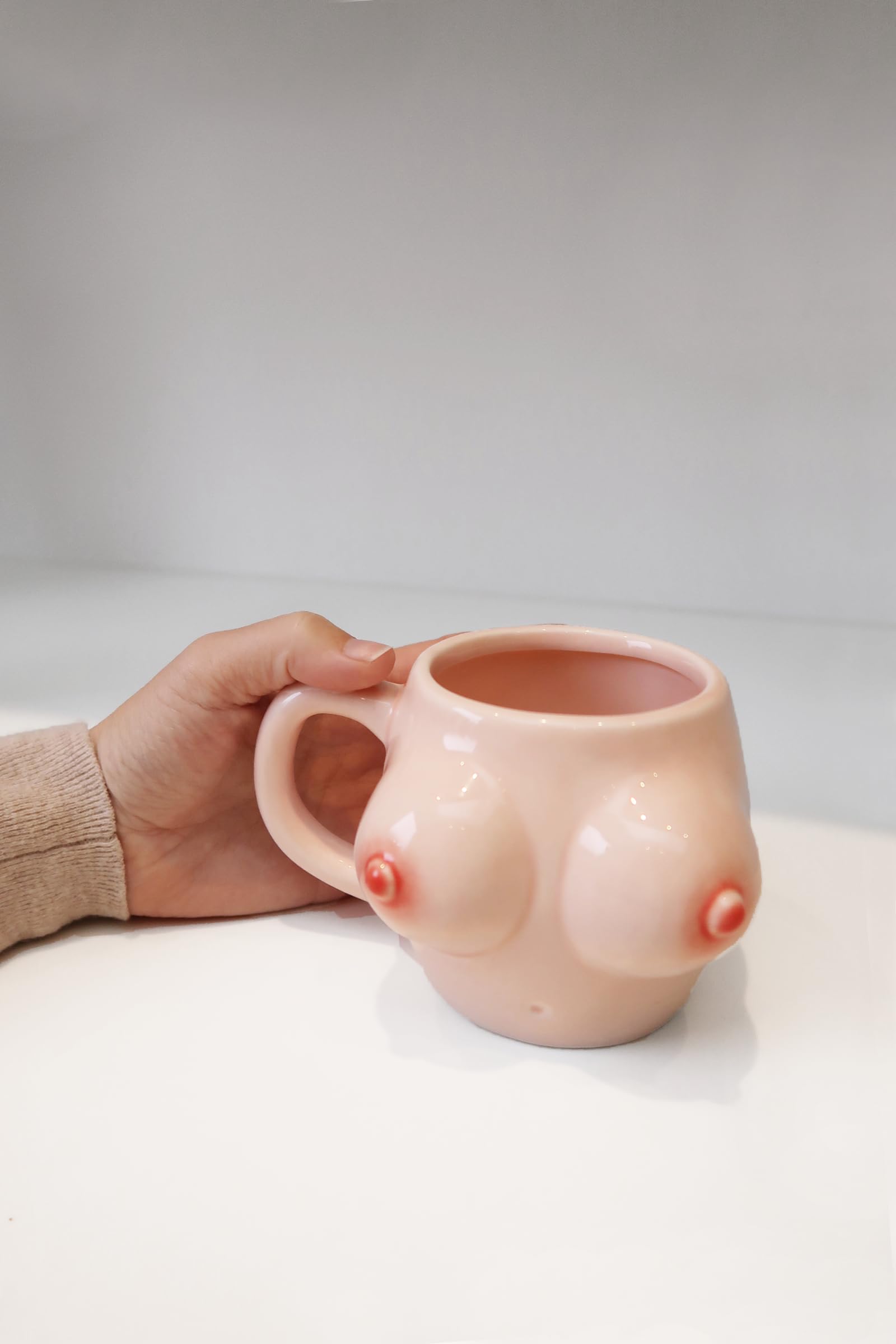 Large Cup 400ml boob mug used as coffee mug