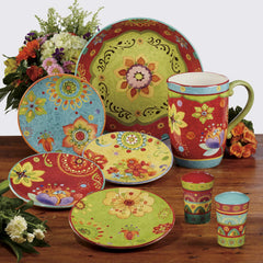 Durable ceramic Tunisian Sunset bowl for entertaining and display