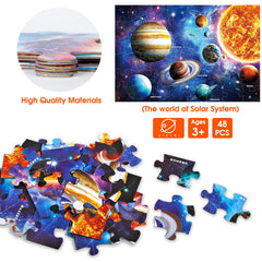 Puzzle gift box packaging for solar system puzzle