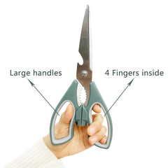 Oversized handle kitchen shears with cat design