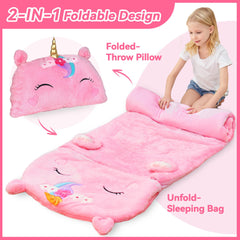 2-in-1 foldable pillow design sleeping bag