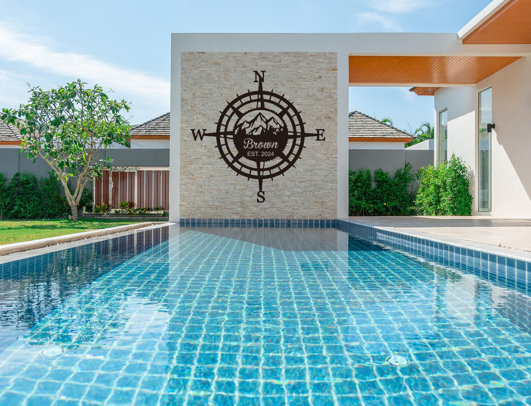 Large outdoor display wall decor for bold coastal style